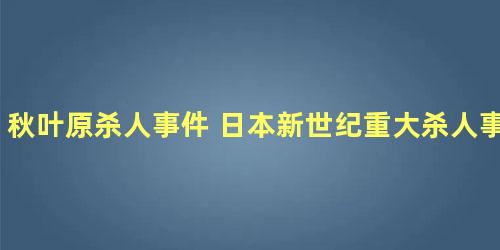 秋叶原杀人事件 日本新世纪重大杀人事件